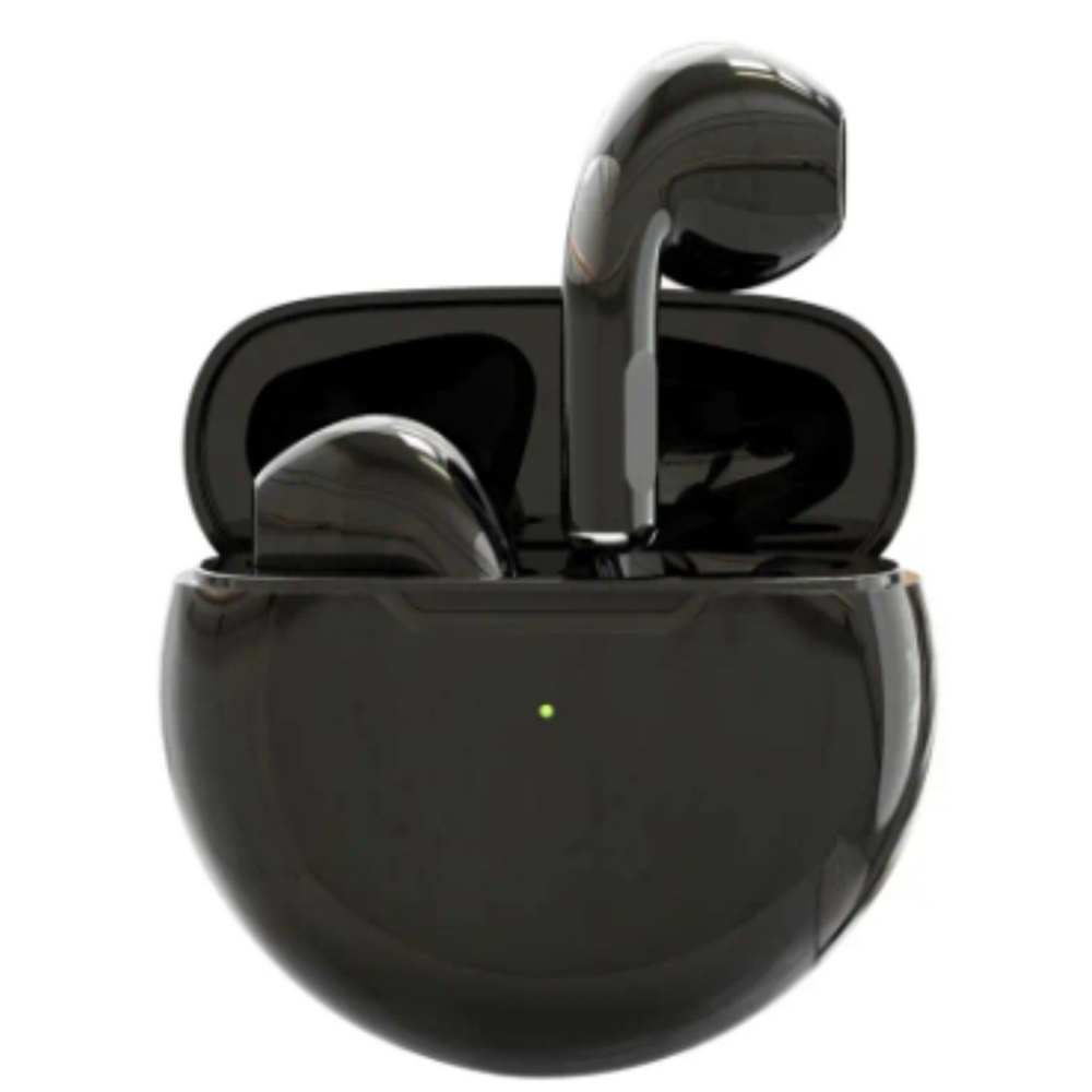 NEW Pro 6 TWS Wireless 5.3 Black Headphones with Charging Case